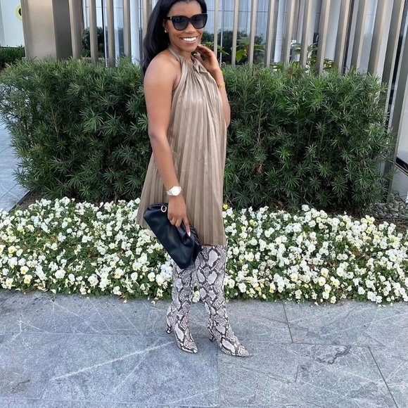 Backless Leather Dress - Picture 2 of 2